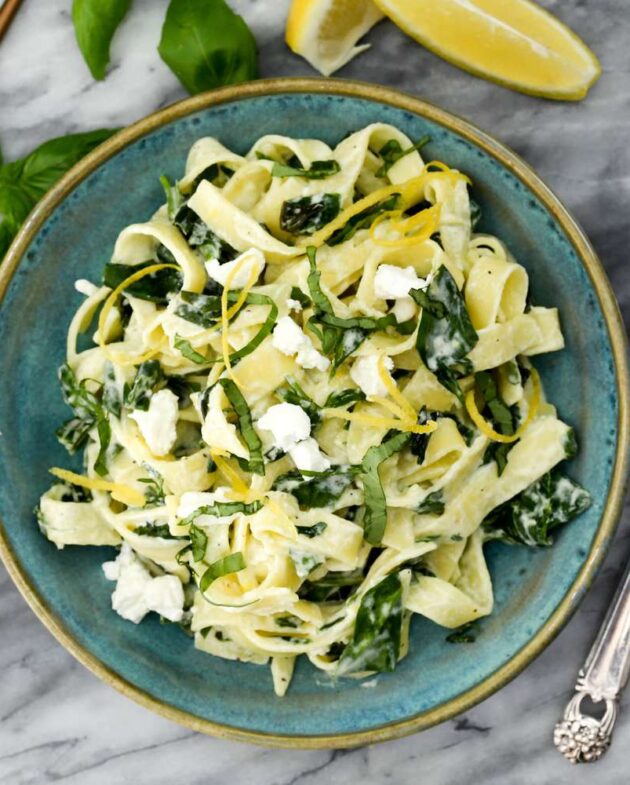 Pâtes au fromage de chèvre