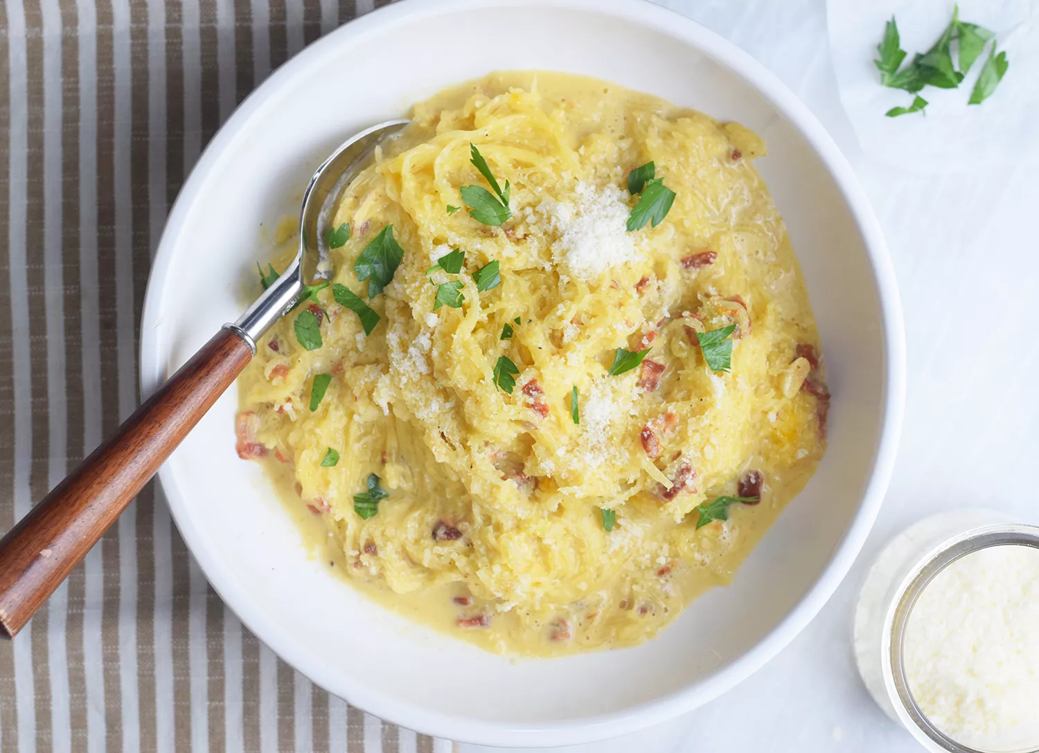 Spaghetti Squash Carbonara