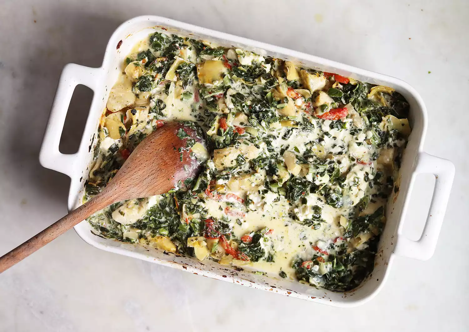 feta cuite et légumes