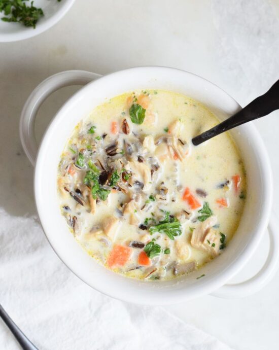 Recette de Soupe au Poulet et Riz Sauvage