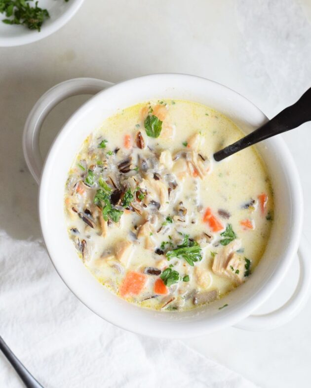 Recette de Soupe au Poulet et Riz Sauvage