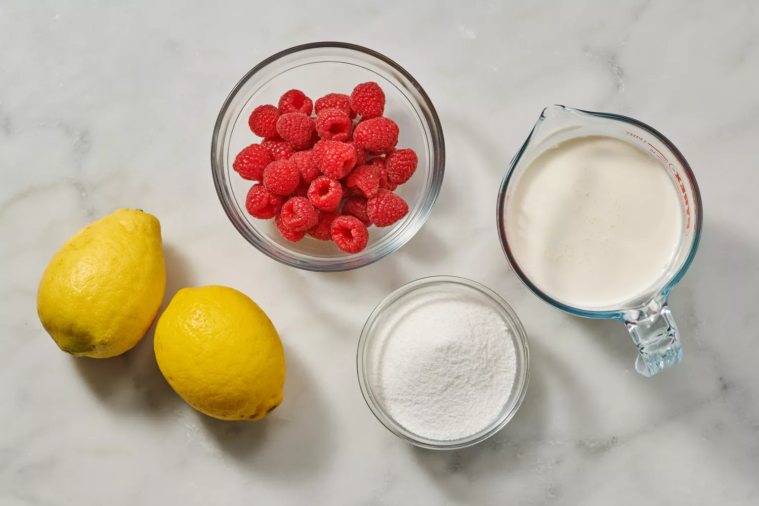 Ingrédients pour faire un posset au citron