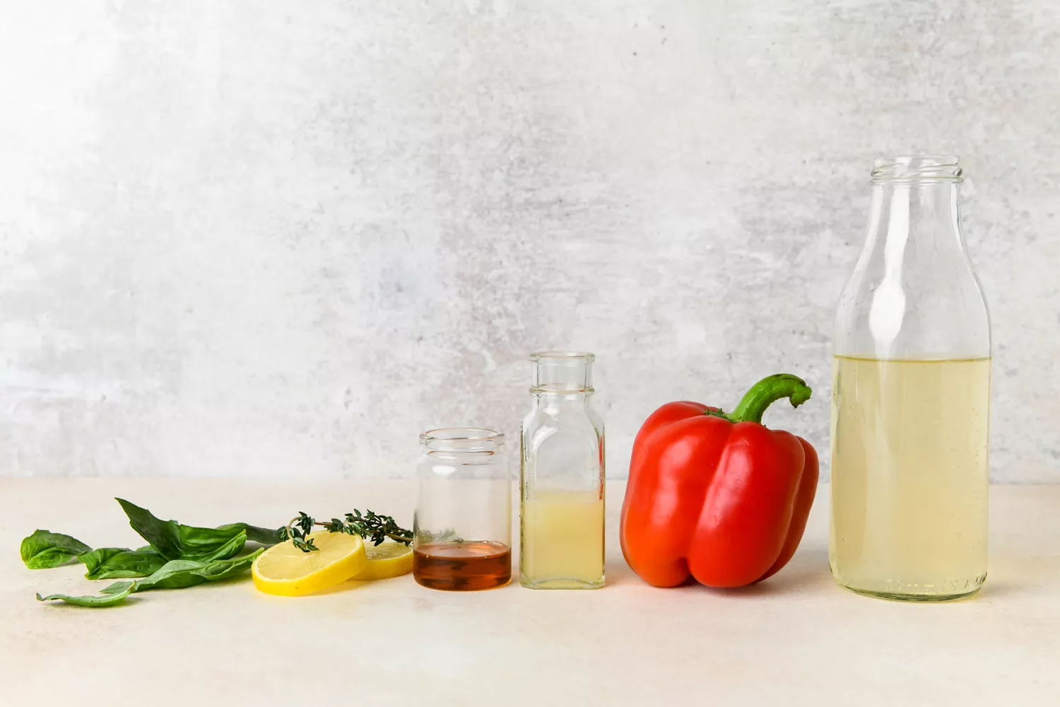 Ingrédients pour un Sweet Pepper Spritzer Mocktail