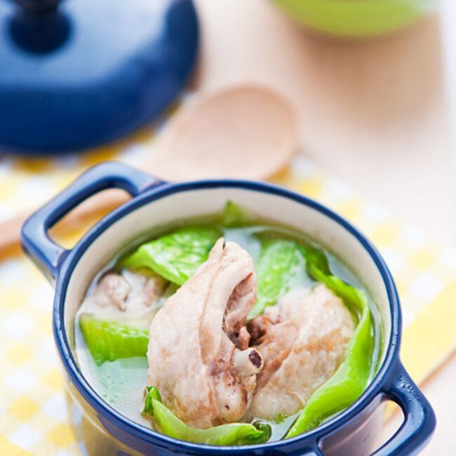 Recette de Soupe au Poulet et Chou Moutarde