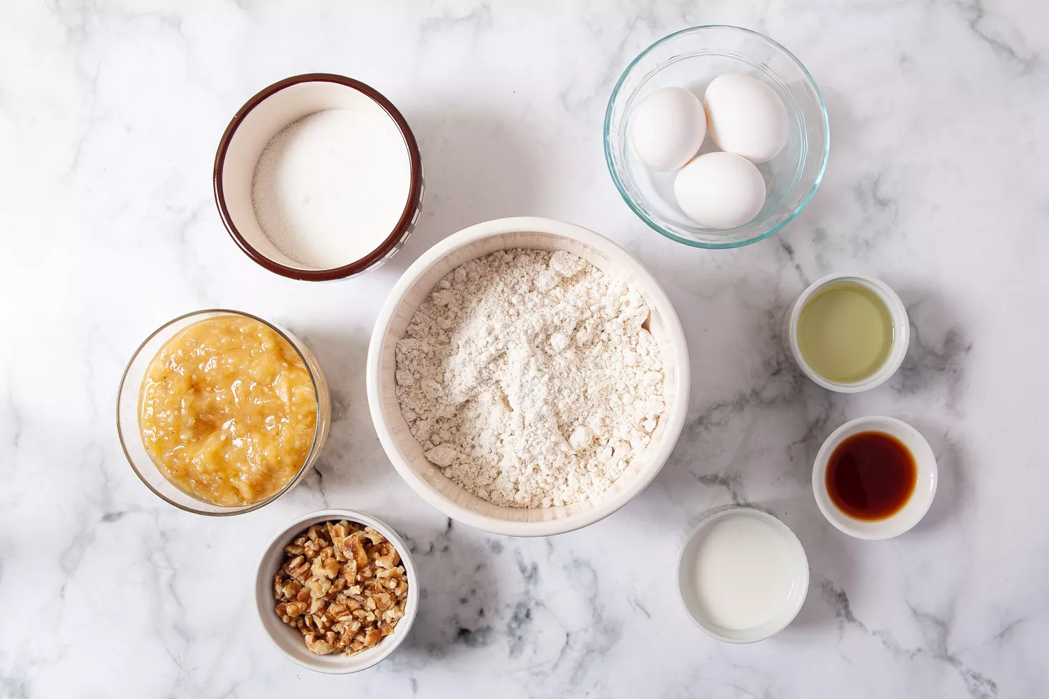 Ingrédients pour le pain aux bananes Bisquick