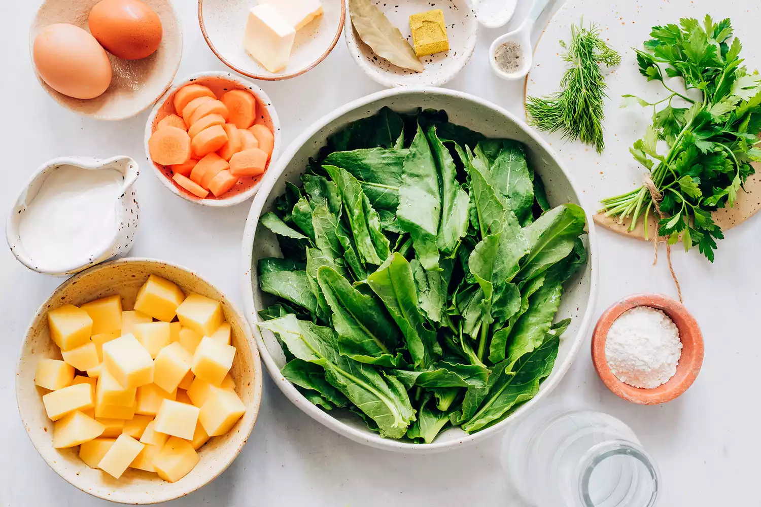 Ingrédients pour la soupe de belles boules