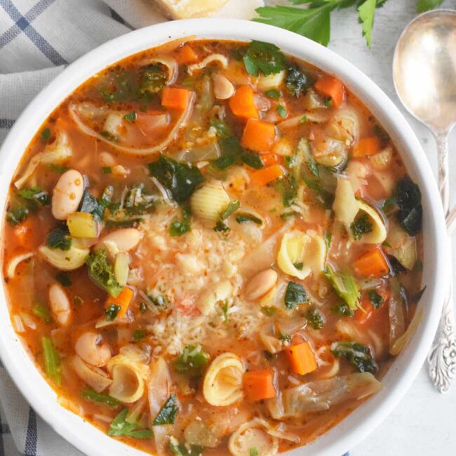 Recette de Minestrone à l’Instant Pot.